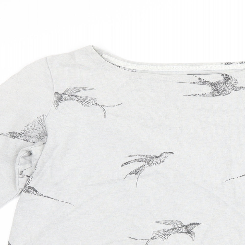 Joules Womens Grey   Pullover Sweatshirt Size 12  - Bird print