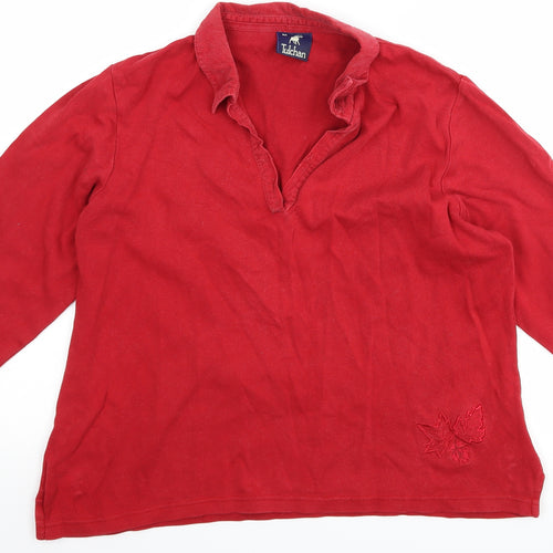 Tulchan Womens Red   Pullover Sweatshirt Size M