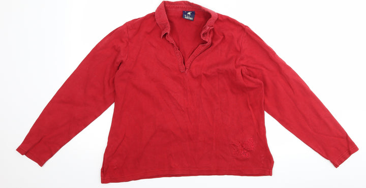 Tulchan Womens Red Pullover Sweatshirt Size M