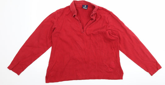 Tulchan Womens Red   Pullover Sweatshirt Size M