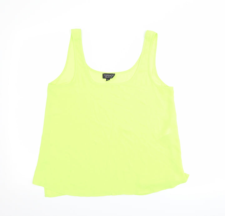 Topshop Womens Green Basic Tank Size 8