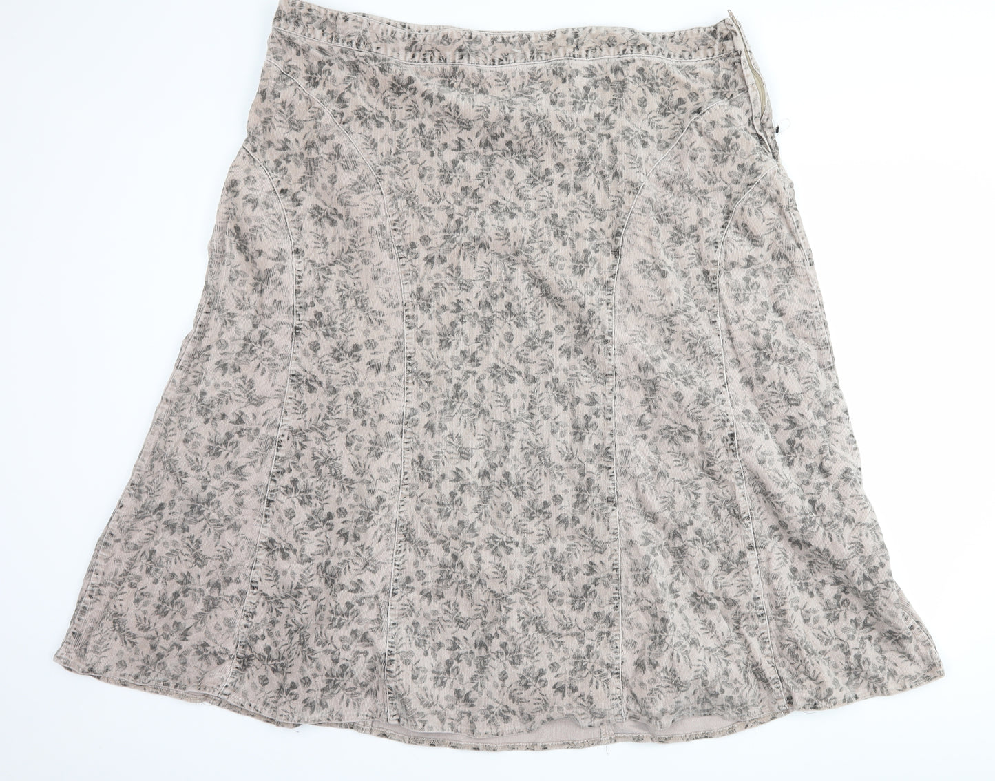 Maine Womens Pink Floral Corduroy A-Line Skirt Size 22