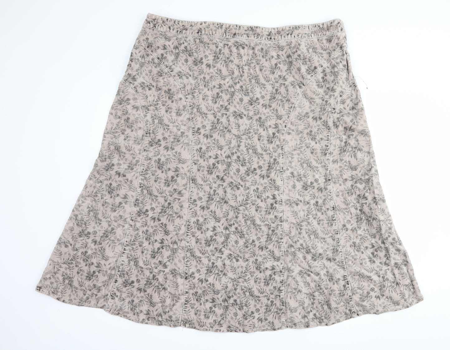 Maine Womens Pink Floral Corduroy A-Line Skirt Size 22