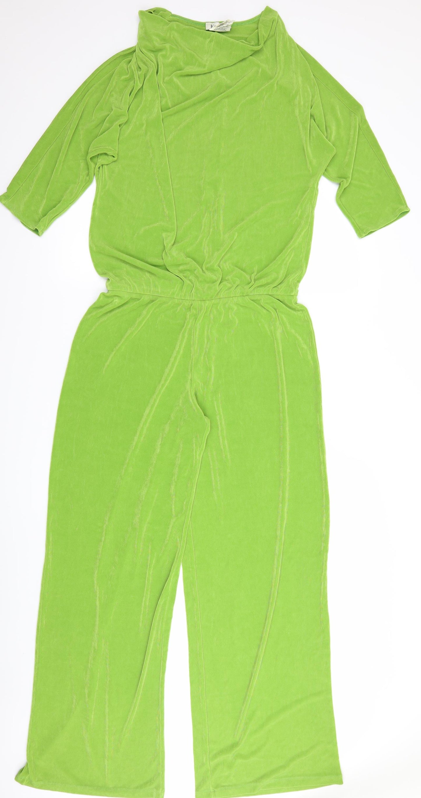Kim&Co Womens Green   Jumpsuit One-Piece Size M