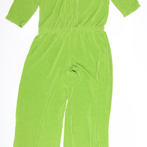 Kim&Co Womens Green   Jumpsuit One-Piece Size M