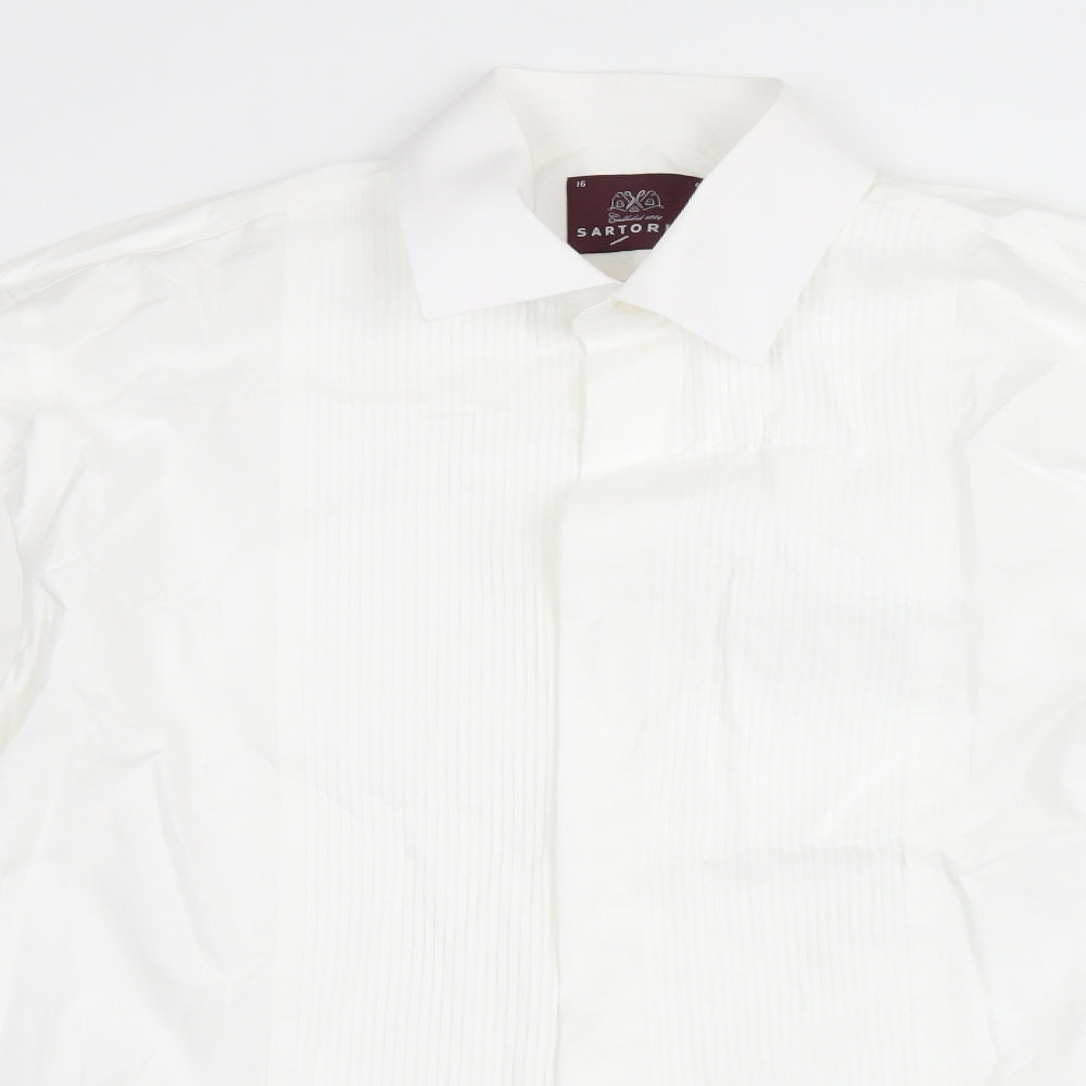 Marks and Spencer Mens White    Dress Shirt Size 16