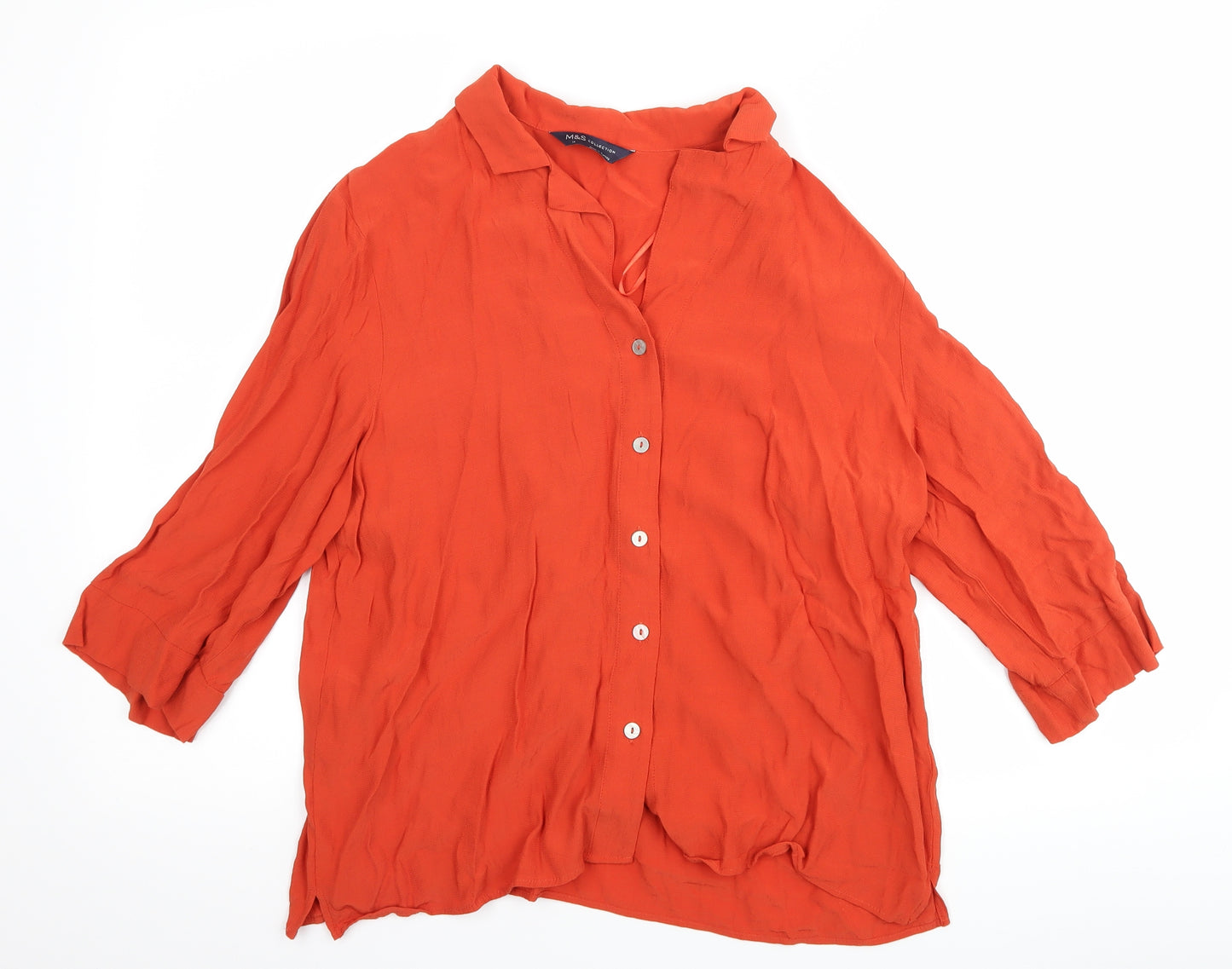 Marks and Spencer Womens Orange   Basic Blouse Size 14