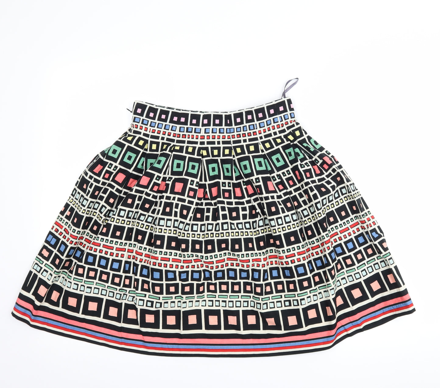 French Connection Womens Black Geometric  A-Line Skirt Size 6