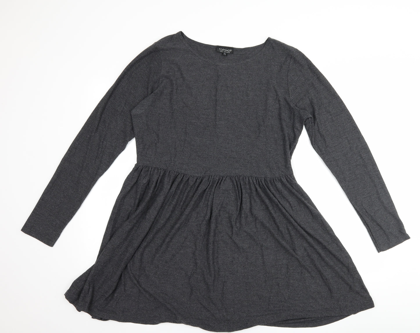 Topshop Womens Grey   Skater Dress  Size 16