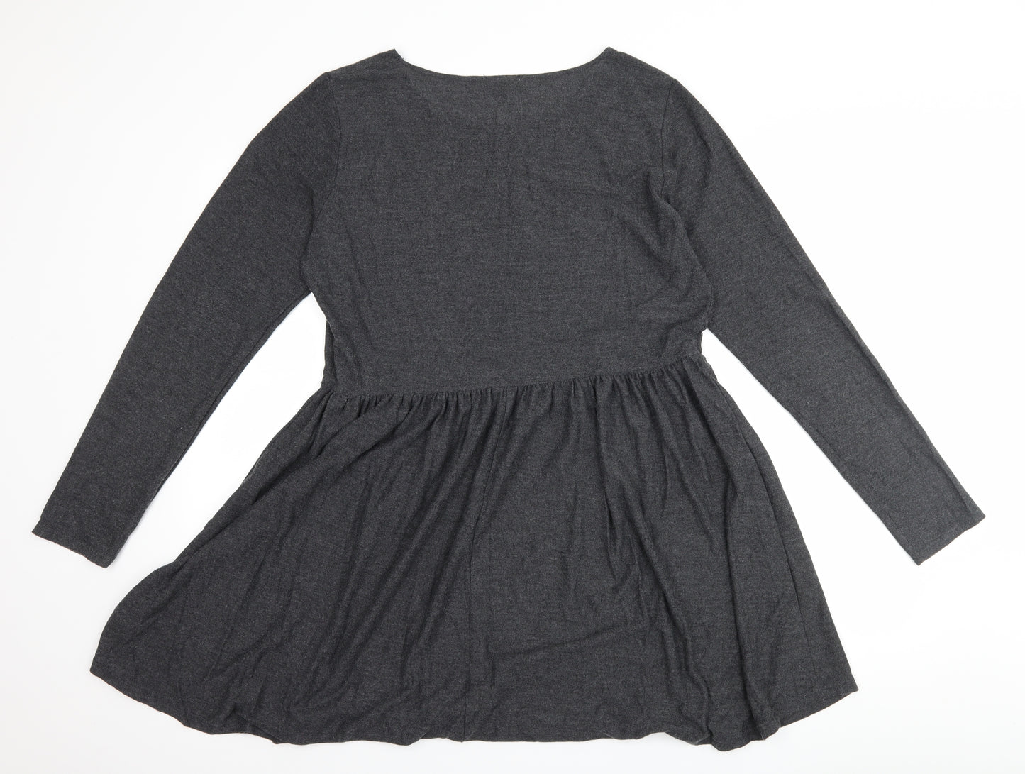 Topshop Womens Grey   Skater Dress  Size 16