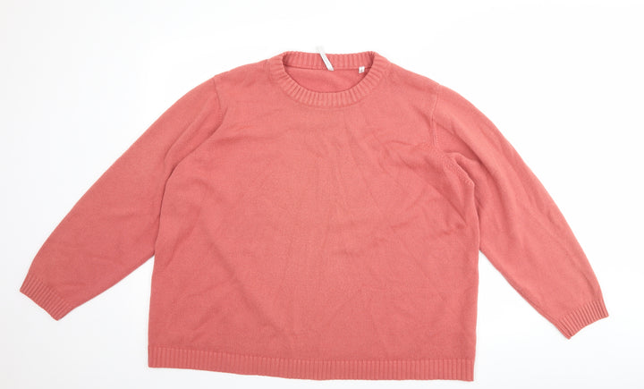 Anthology Womens Pink Pullover Jumper Size 24