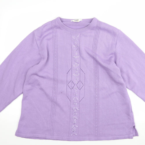 happit Womens Purple   Pullover Jumper Size 18