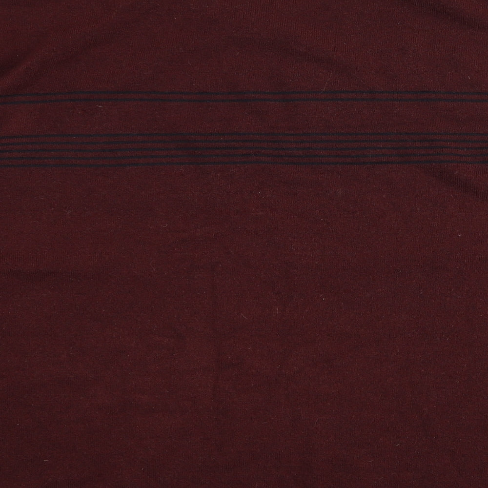 Thomas Nash Mens Brown Striped  Pullover Jumper Size 2XL