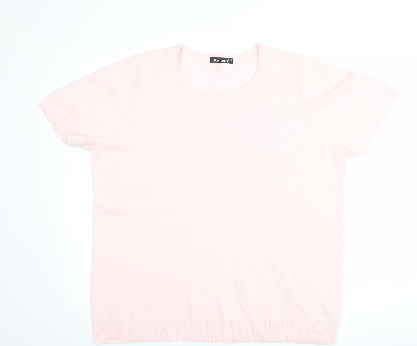 Bonmarché Womens Pink   Basic T-Shirt Size 22