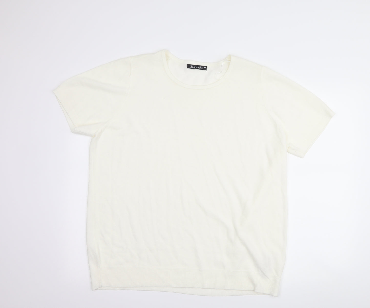 Bonmarché Womens White   Basic T-Shirt Size 22