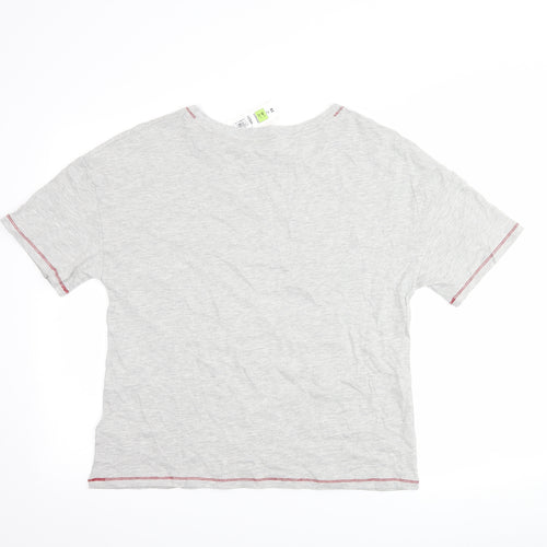 Marks and Spencer Womens Grey   Top Pyjama Top Size 12  - slogan