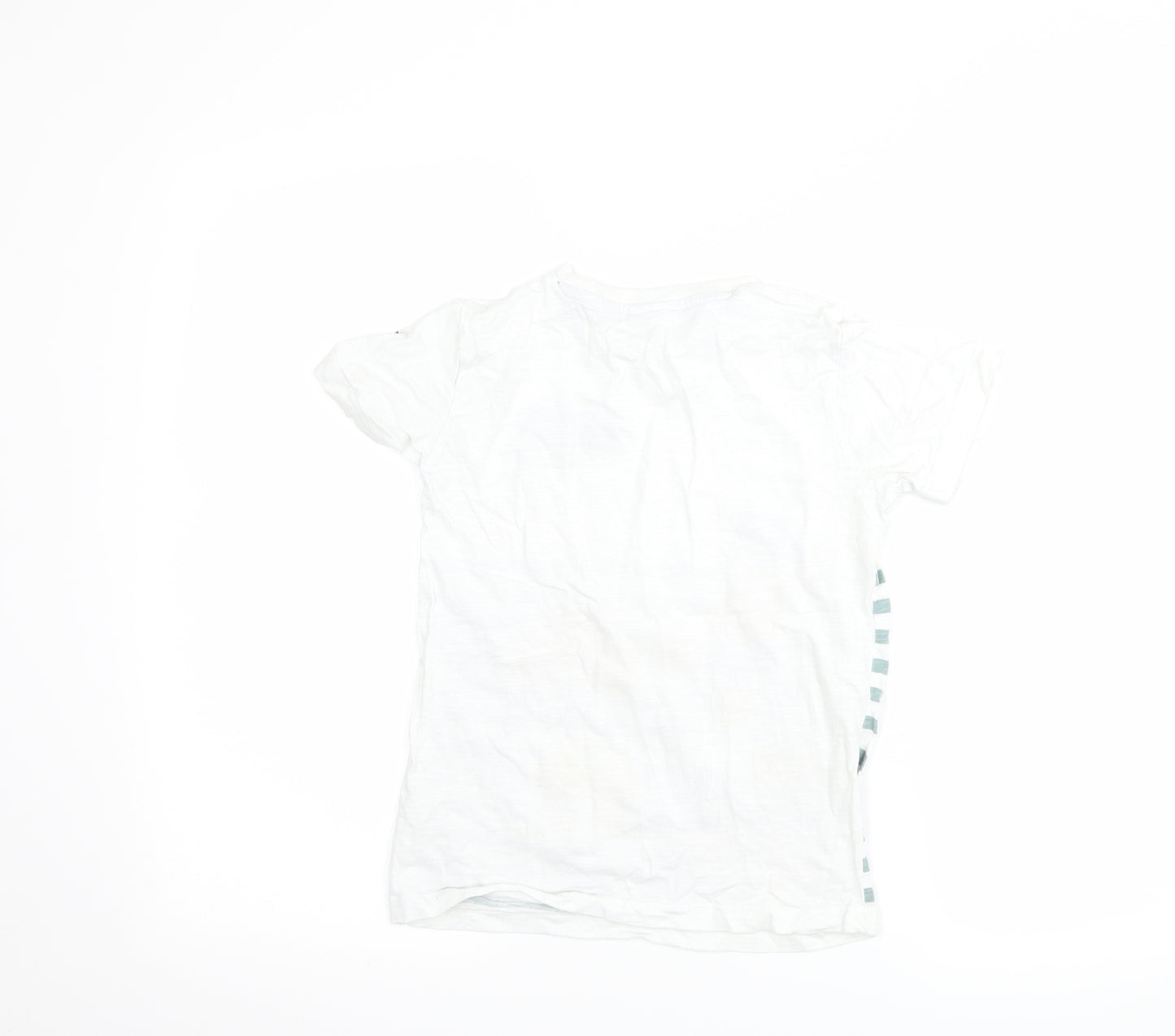 NEXT Boys White Striped  Basic T-Shirt Size 6-7 Years  - Paw Patrol