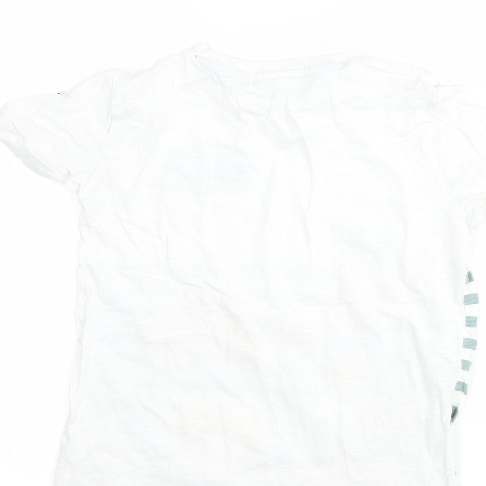 NEXT Boys White Striped  Basic T-Shirt Size 6-7 Years  - Paw Patrol