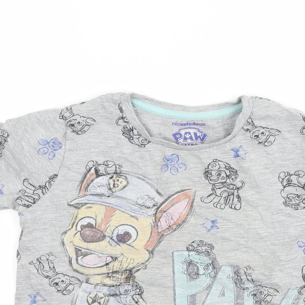 Marks and Spencer Boys Grey   Basic T-Shirt Size 4-5 Years  - Paw Patrol