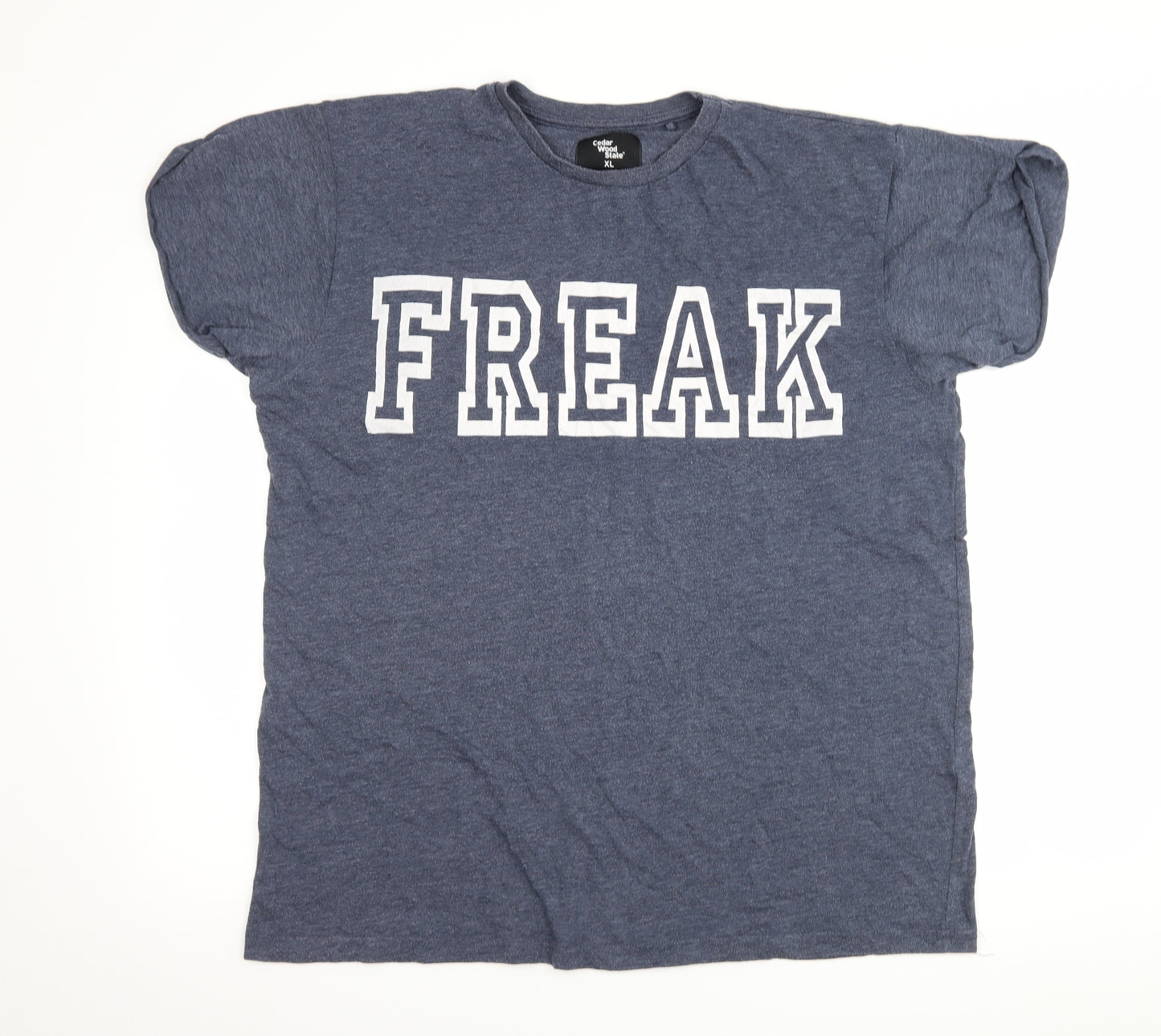 Cedar Wood State Mens Blue    T-Shirt Size XL  - freak
