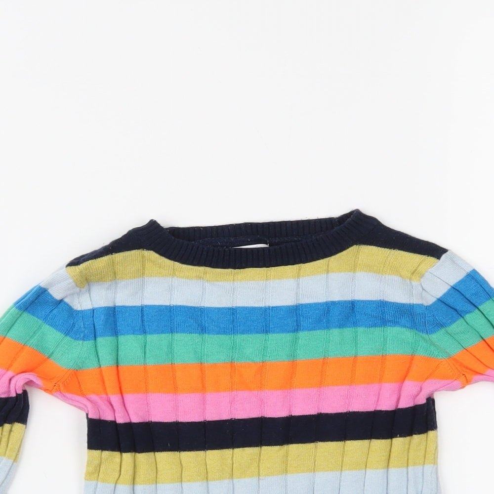 NEXT Girls Pink Striped  Pullover Jumper Size 3 Years