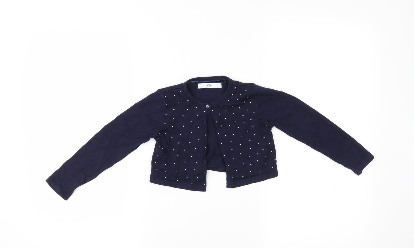 M&S Girls Blue   Cardigan Jumper Size 2-3 Years