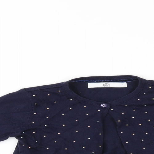 M&S Girls Blue   Cardigan Jumper Size 2-3 Years