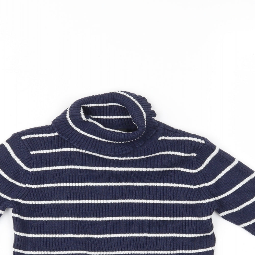 George Girls Blue Striped  Pullover Jumper Size 2-3 Years