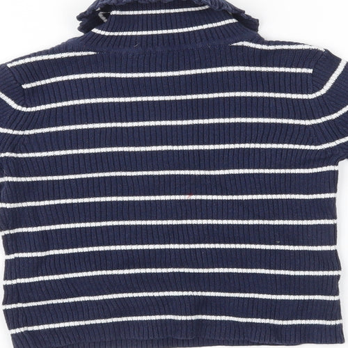George Girls Blue Striped  Pullover Jumper Size 2-3 Years