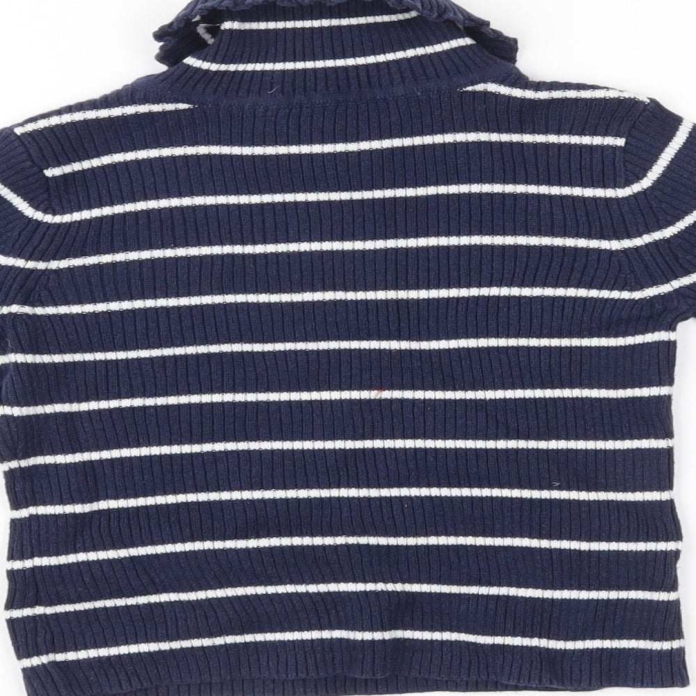 George Girls Blue Striped  Pullover Jumper Size 2-3 Years