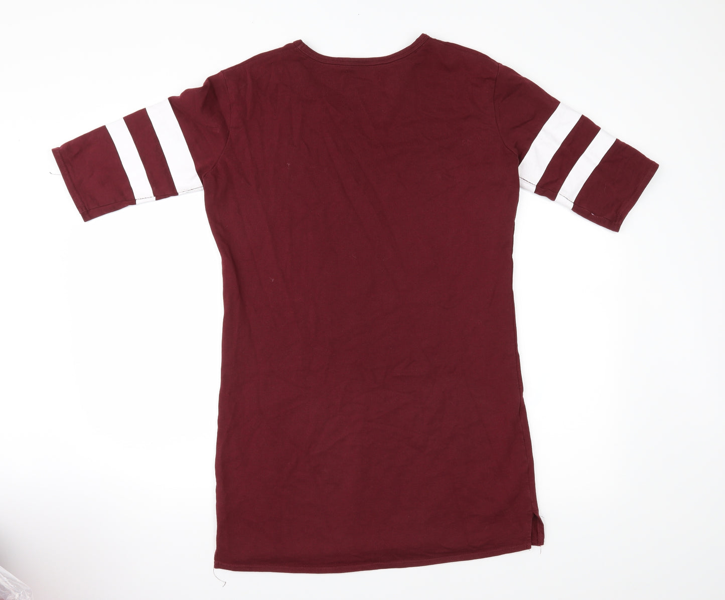 New Look Womens Red Houndstooth  Basic T-Shirt Size M