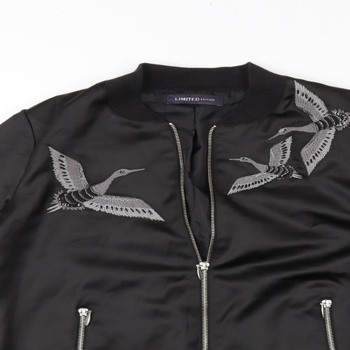 M&S Womens Black   Jacket Coat Size 10