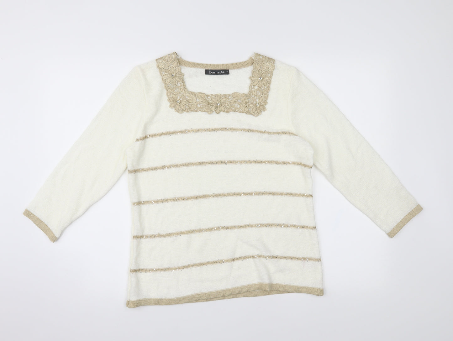 Bon Marché Womens White   Basic T-Shirt Size S