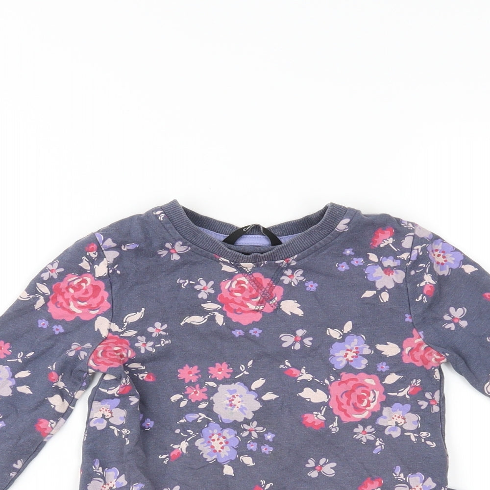 George Girls Blue Floral  A-Line  Size 2-3 Years