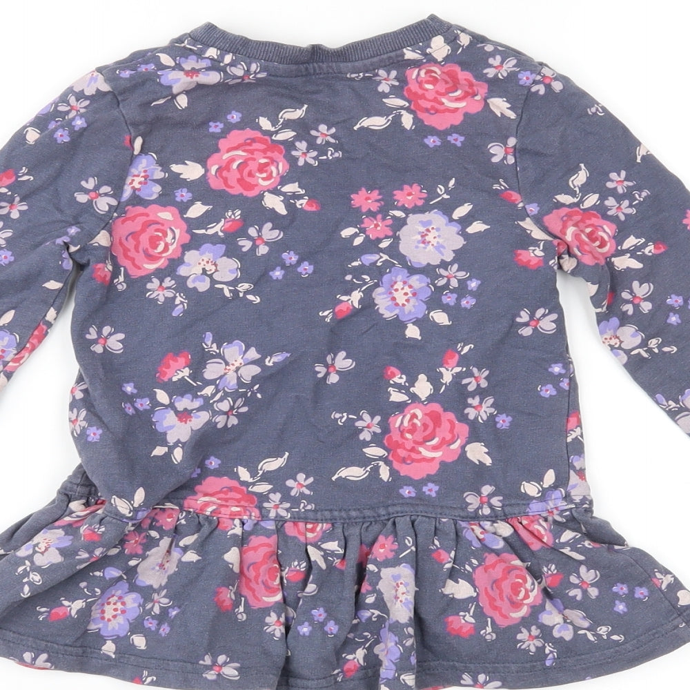 George Girls Blue Floral  A-Line  Size 2-3 Years