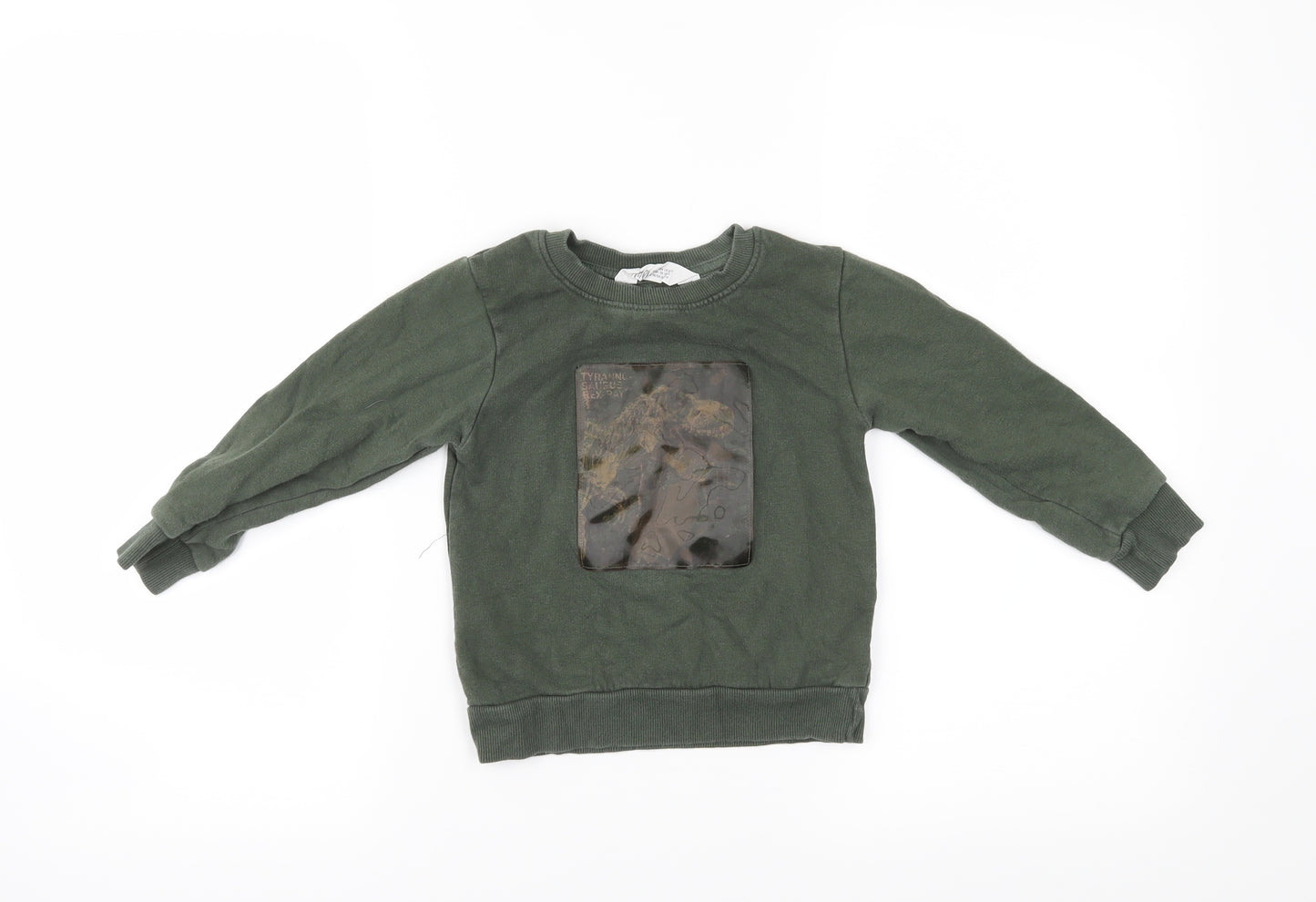 H&M Boys Green   Pullover Jumper Size 3-4 Years