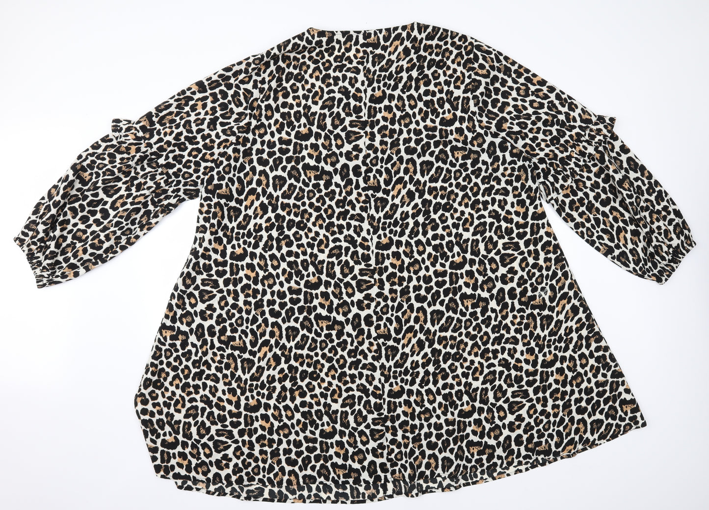 Simply Be Womens Beige Animal Print  A-Line  Size 26