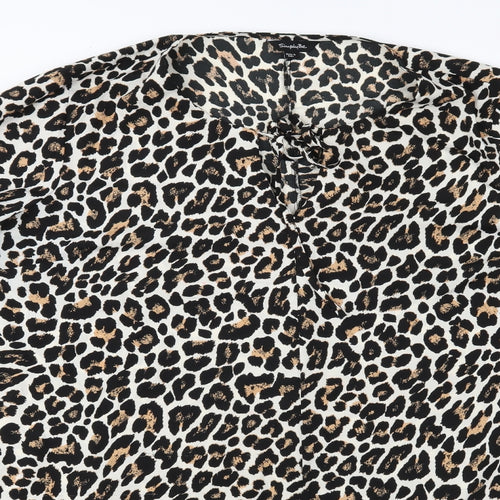 Simply Be Womens Beige Animal Print  A-Line  Size 26