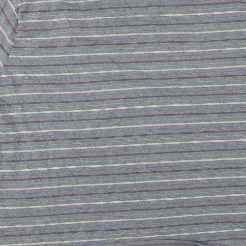 M&S Mens Grey Striped   T-Shirt Size XL