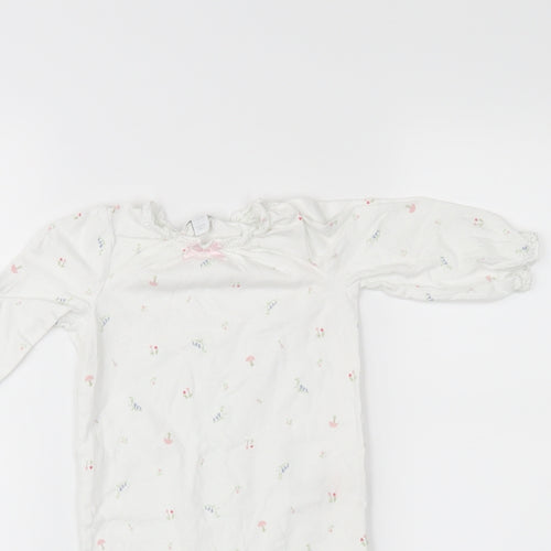 The little white company Girls White   Babygrow One-Piece Size 6-9 Months