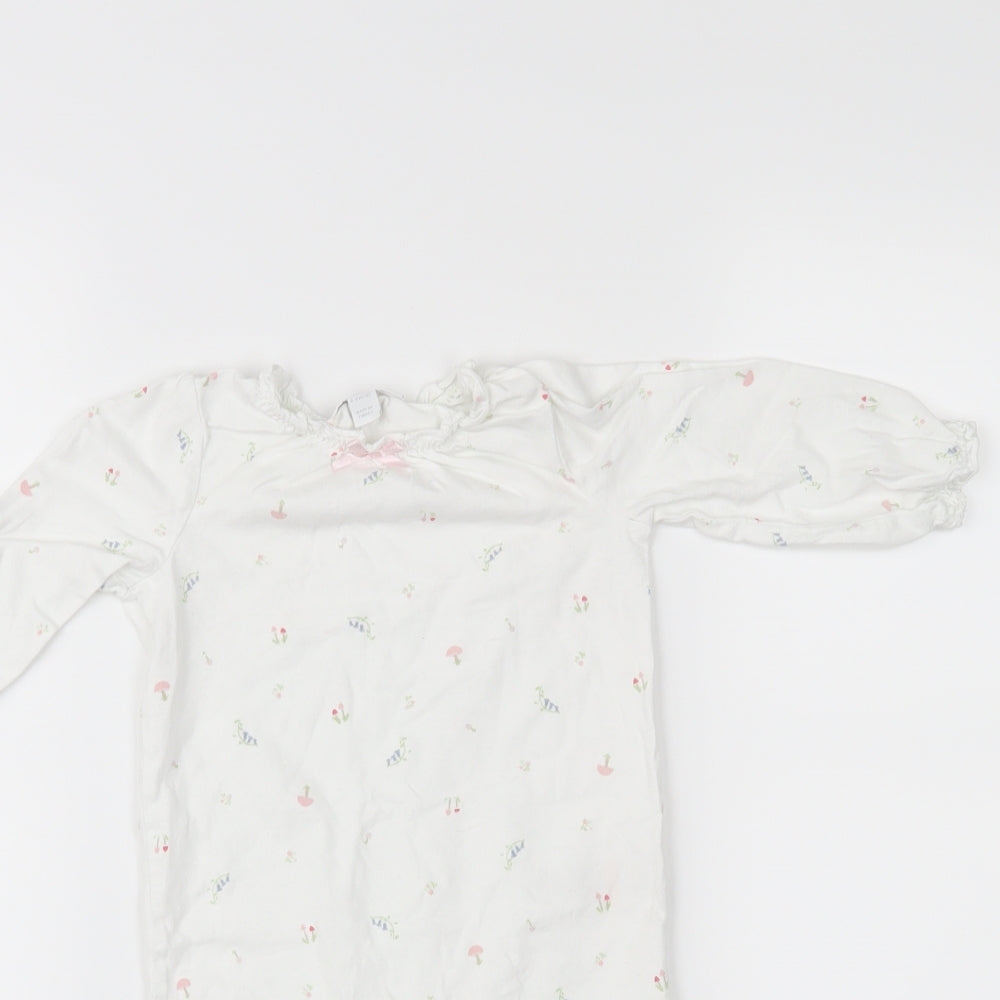 The little white company Girls White   Babygrow One-Piece Size 6-9 Months