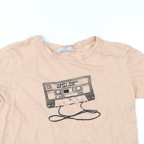 Mango Womens Pink   Basic T-Shirt Size S