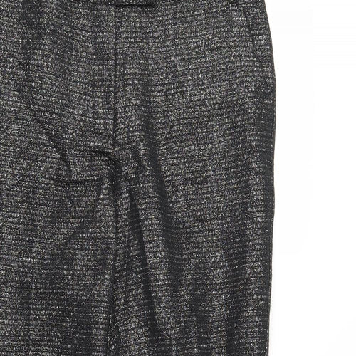 NEXT Womens Black   Cropped Trousers Size 10 L26 in