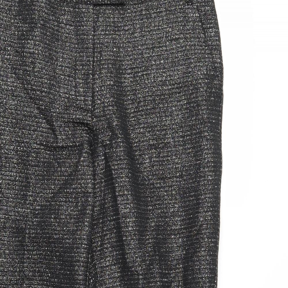 NEXT Womens Black   Cropped Trousers Size 10 L26 in