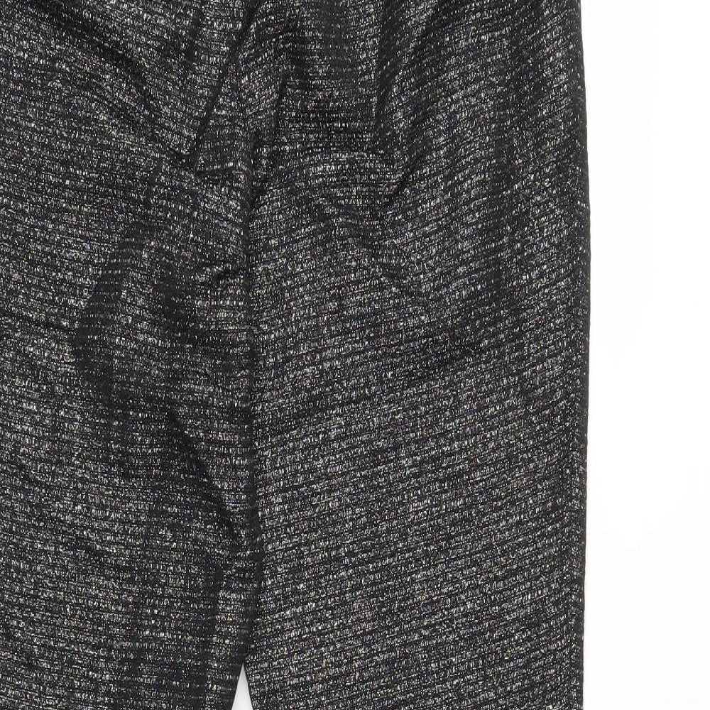 NEXT Womens Black   Cropped Trousers Size 10 L26 in