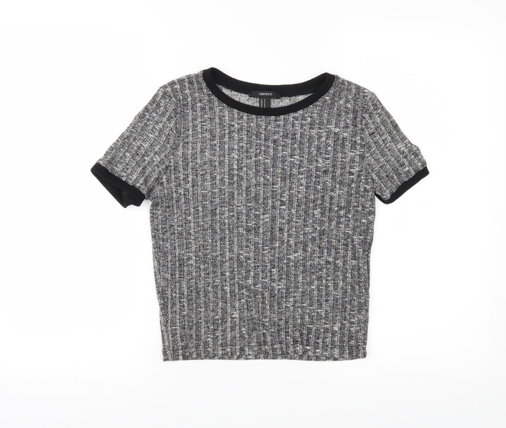 FOREVER 21 Womens Grey Basic T-Shirt Size M