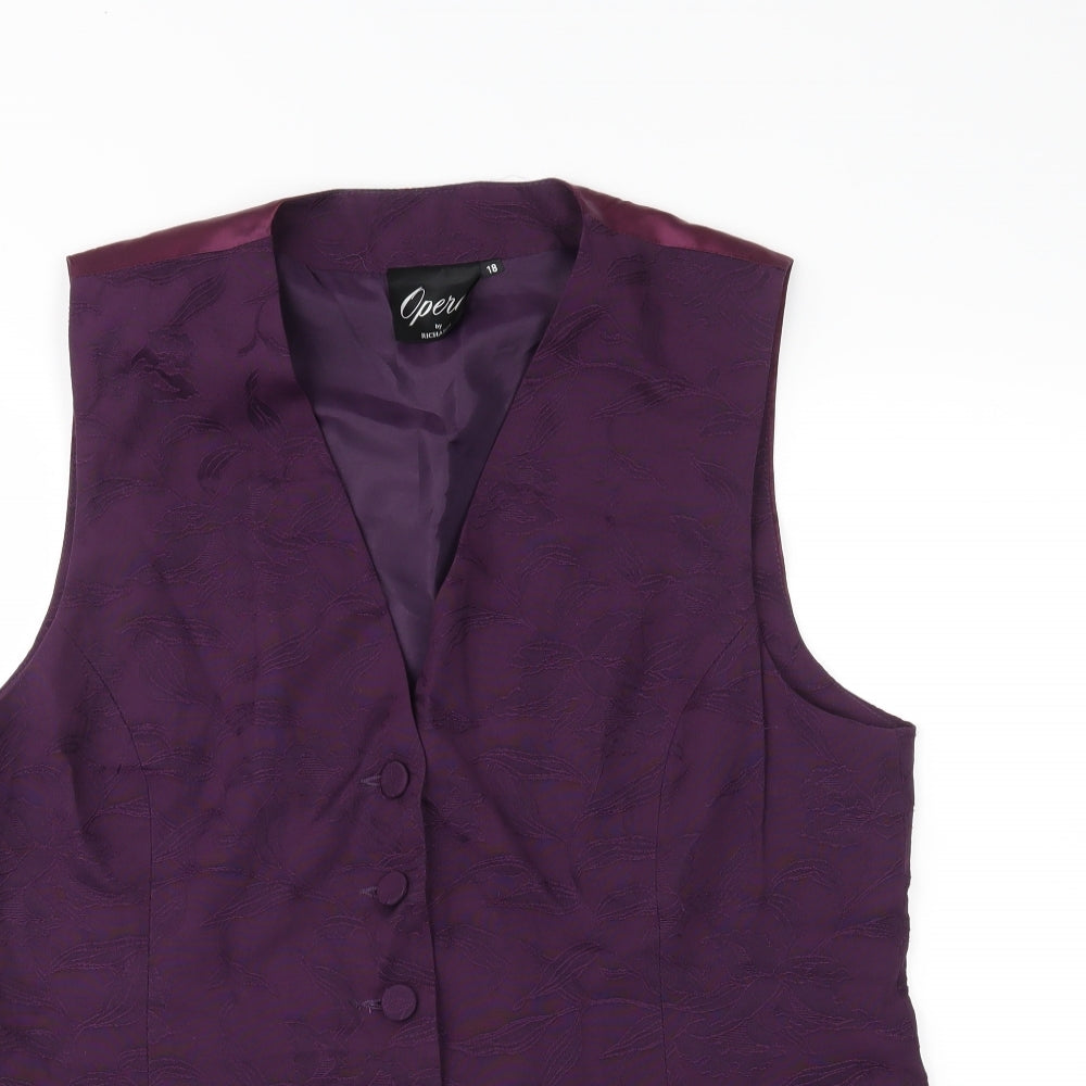 Opera Richards Womens Purple   Jacket Waistcoat Size 18