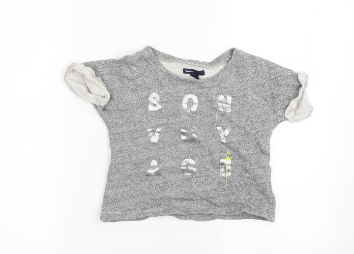 Gap Girls Grey Pullover Jumper Size 3-4 Years