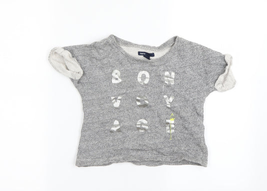Gap Girls Grey   Pullover Jumper Size 3-4 Years