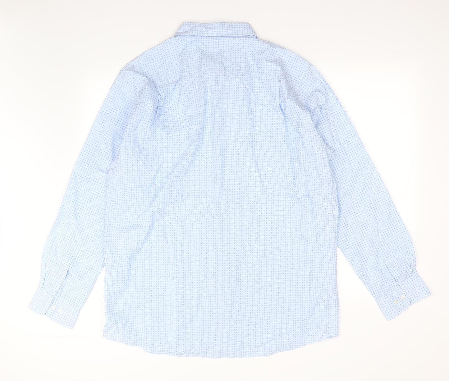 Preworn Mens Blue Argyle/Diamond   Button-Up Size XL